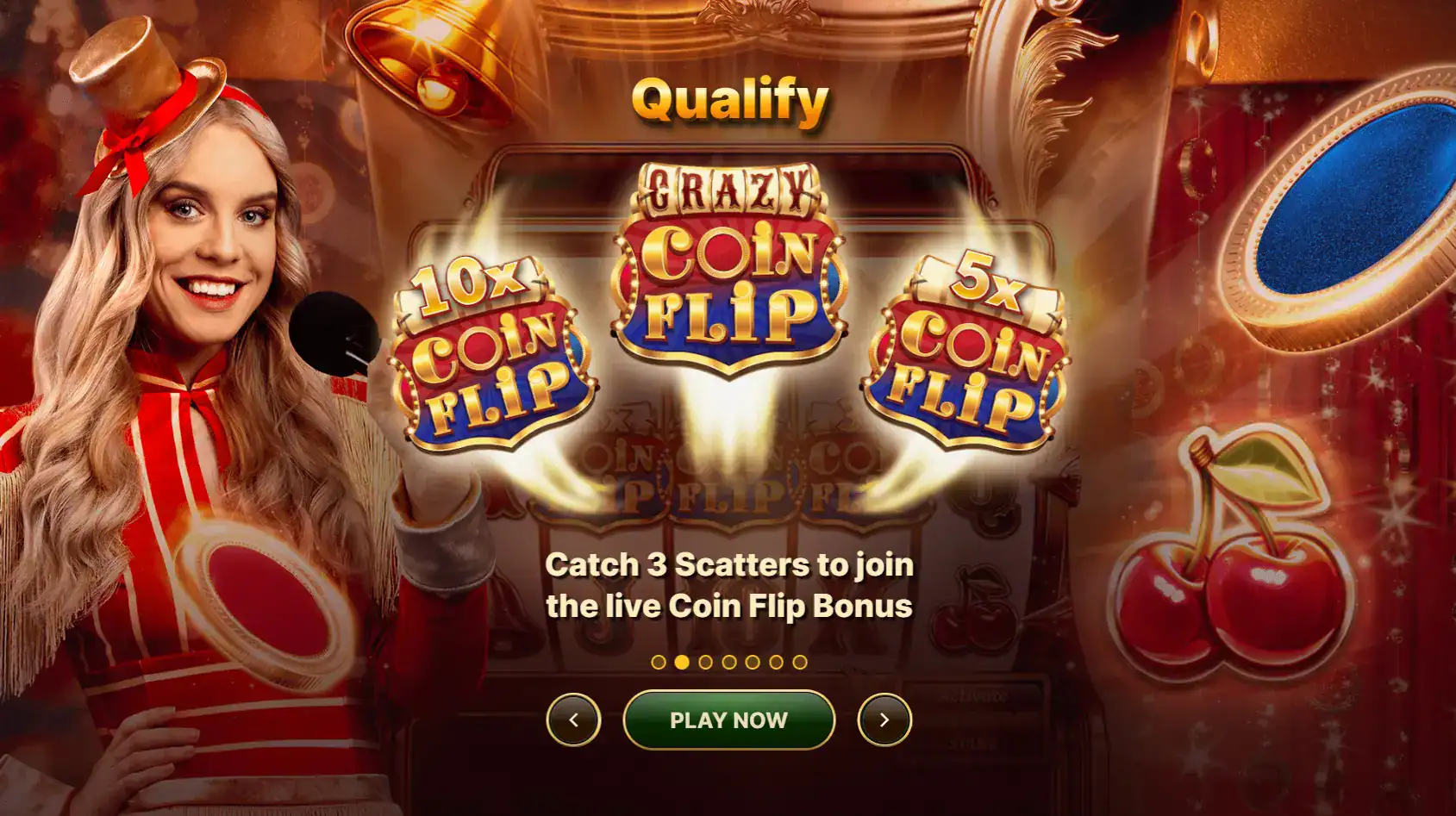 Crazy Coin Flip Scatters Kwalificatie.